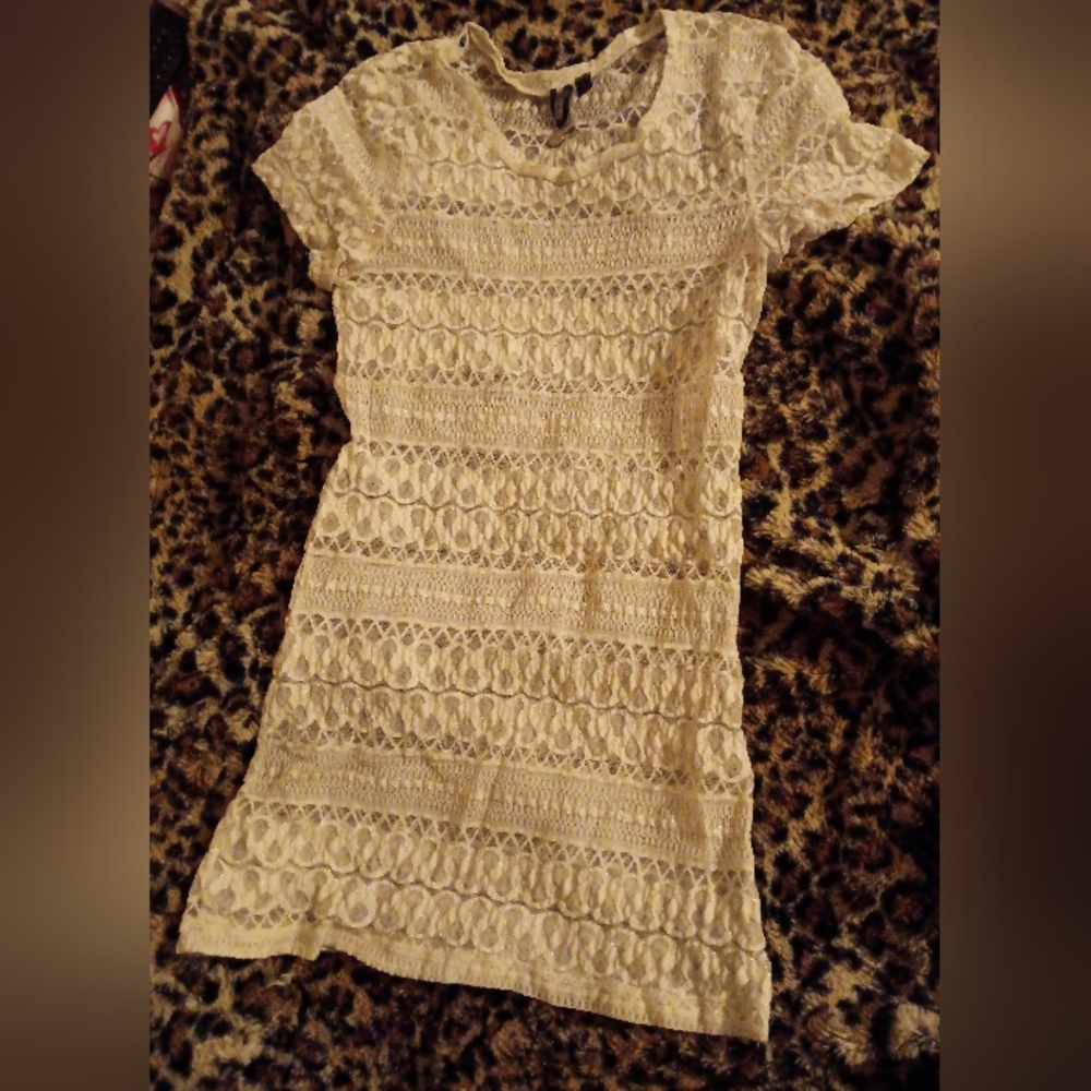Cream Laced Top